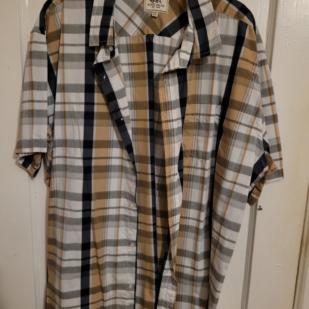 7 Ecko Unlimited Men’s Short-Sleeve Plaid Shirts - Various Colors